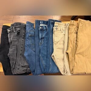 Haul 6 jeans Signature by Levi Strauss Men's Skinny Jeans - Black, Blue, and Tan